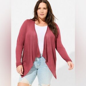 Like New! Torrid Tissue Weight Cardigan, Size 0 (L/12), Maroon